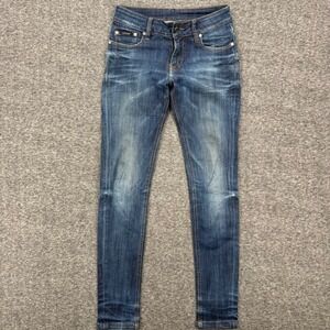 D.brand SLF6 Slim Fit Skinny Jeans Womens‎ 24 Dark Wash Low Rise Blue Denim